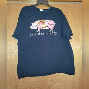 Bacon black t-shirt, Men's xl